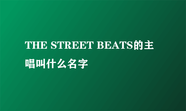 THE STREET BEATS的主唱叫什么名字