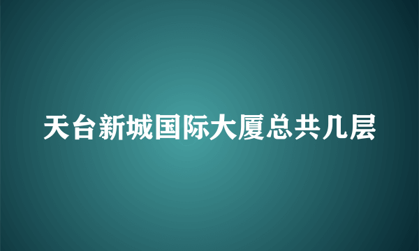 天台新城国际大厦总共几层