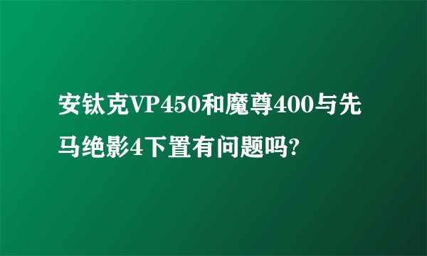 安钛克VP450和魔尊400与先马绝影4下置有问题吗?