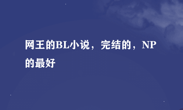 网王的BL小说，完结的，NP的最好