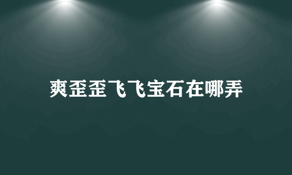 爽歪歪飞飞宝石在哪弄