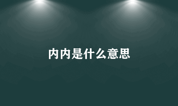 内内是什么意思