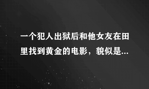 一个犯人出狱后和他女友在田里找到黄金的电影，貌似是越狱。在狱中他还和一个被判无期的犯人一起，记得这