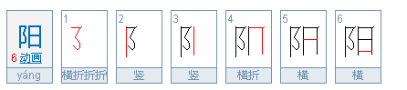 阳的笔顺