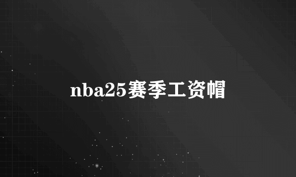 nba25赛季工资帽