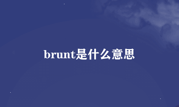 brunt是什么意思