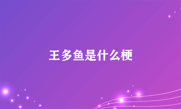 王多鱼是什么梗