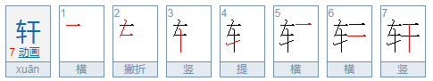 轩字的含义是什么？