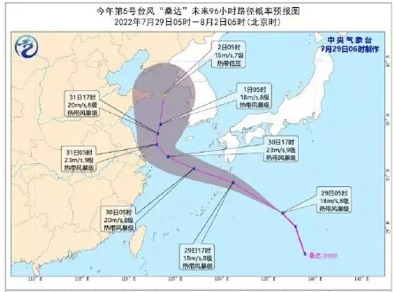 2022年第5号台风什么时候生成？