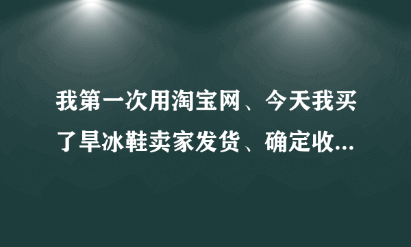 我第一次用淘宝网、今天我买了旱冰鞋卖家发货、确定收货要支付宝密码是什么意思