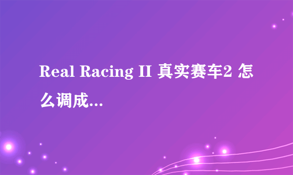 Real Racing II 真实赛车2 怎么调成中文的啊？