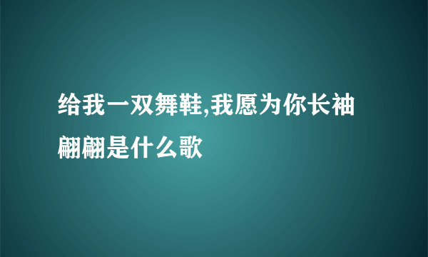 给我一双舞鞋,我愿为你长袖翩翩是什么歌