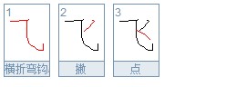 飞机的飞的笔顺是什么