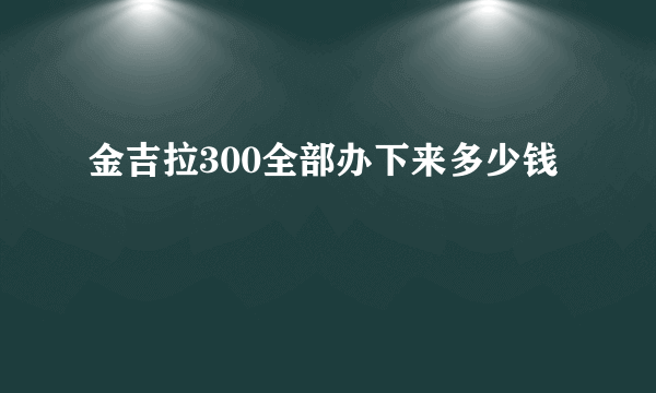 金吉拉300全部办下来多少钱