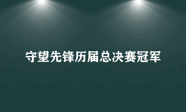 守望先锋历届总决赛冠军