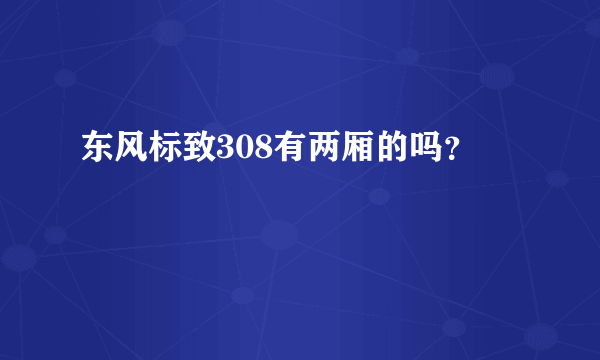 东风标致308有两厢的吗？