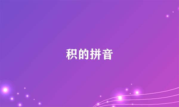 积的拼音