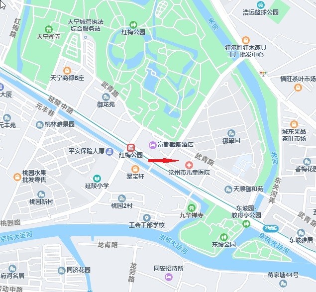 常州市儿童医院靠近哪个地铁站近？