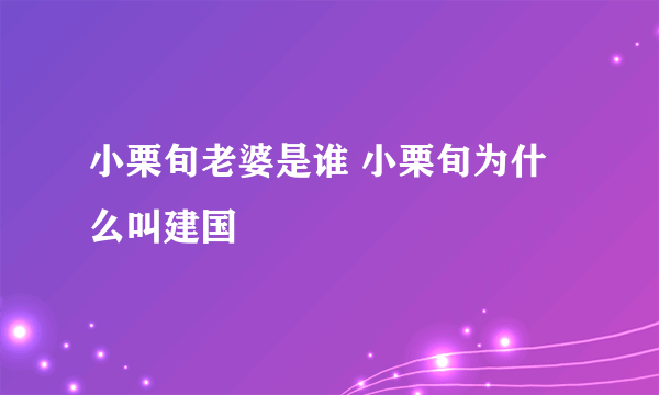 小栗旬老婆是谁 小栗旬为什么叫建国