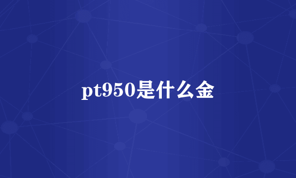 pt950是什么金