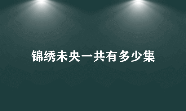 锦绣未央一共有多少集