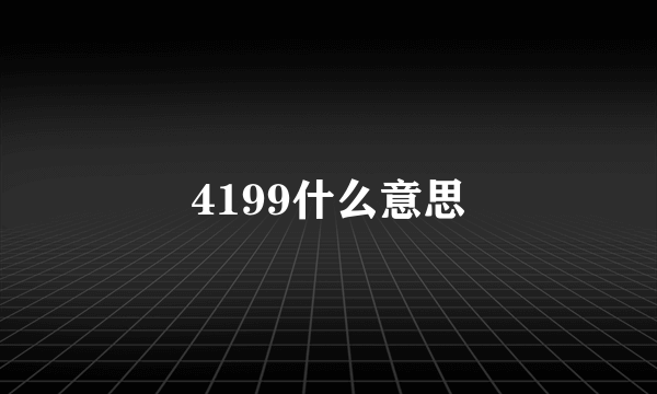 4199什么意思