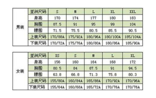 xl是多大尺码?