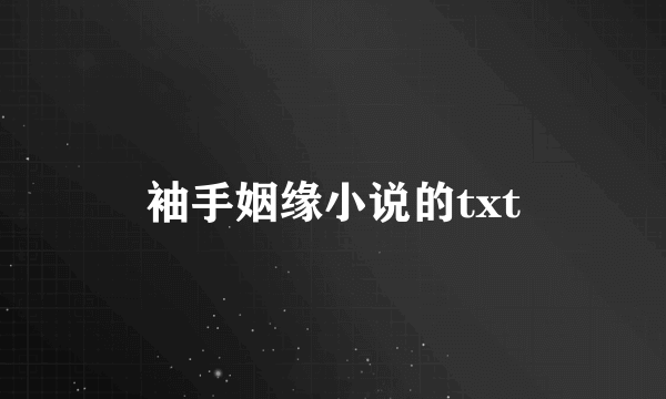 袖手姻缘小说的txt