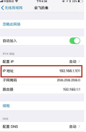 iphone怎么查看手机ip地址