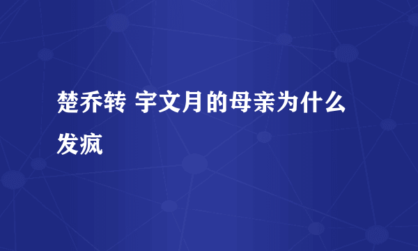 楚乔转 宇文月的母亲为什么发疯