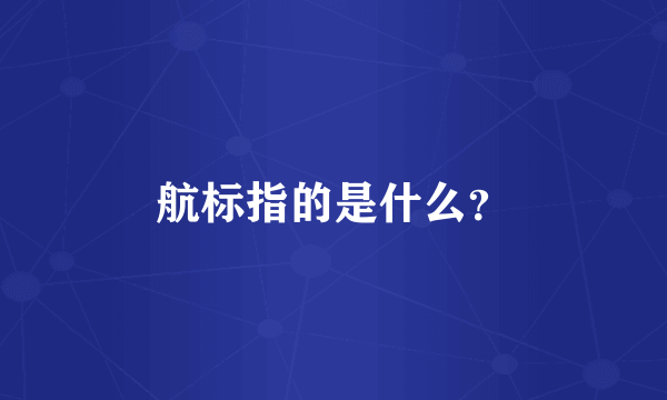 航标指的是什么？