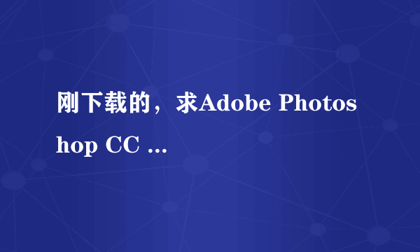 刚下载的，求Adobe Photoshop CC 2015 64位序列号？