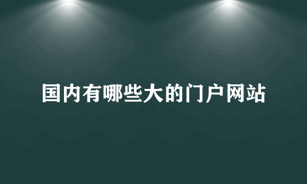 国内有哪些大的门户网站