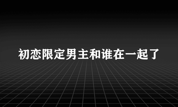 初恋限定男主和谁在一起了