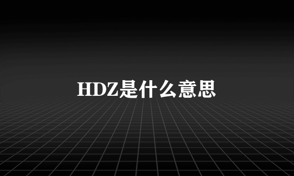 HDZ是什么意思