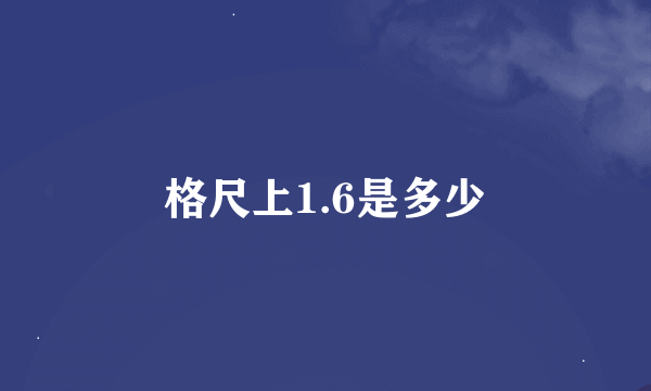 格尺上1.6是多少