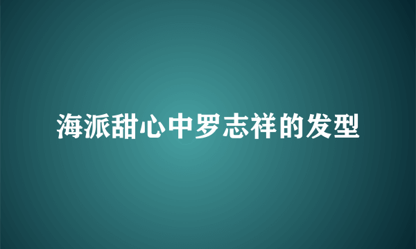 海派甜心中罗志祥的发型