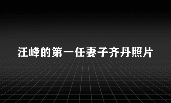 汪峰的第一任妻子齐丹照片