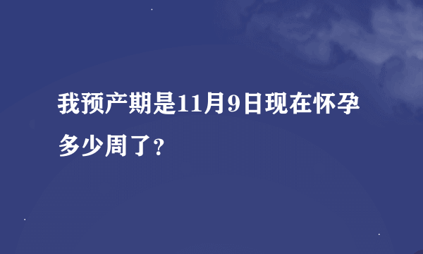 我预产期是11月9日现在怀孕多少周了？