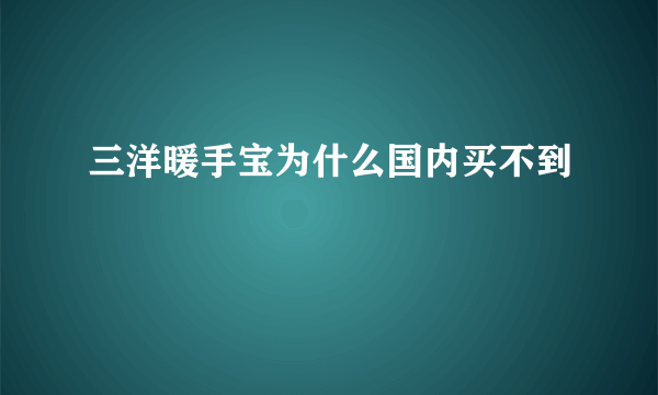 三洋暖手宝为什么国内买不到