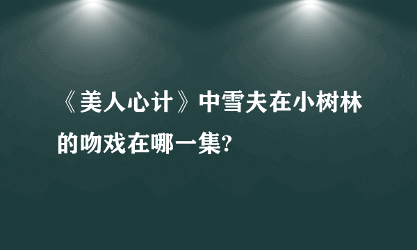 《美人心计》中雪夫在小树林的吻戏在哪一集?