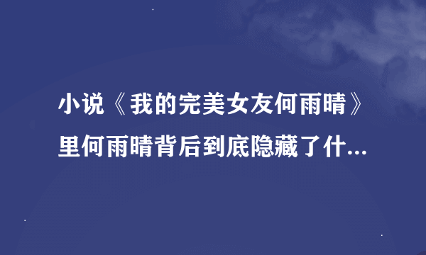 小说《我的完美女友何雨晴》里何雨晴背后到底隐藏了什么大秘密？