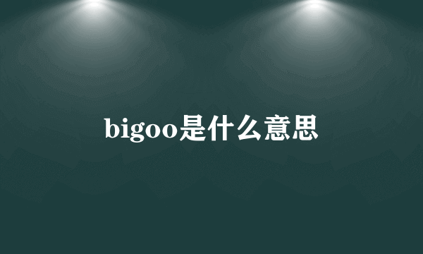 bigoo是什么意思