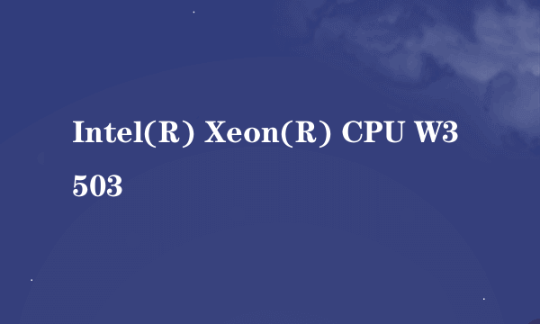 Intel(R) Xeon(R) CPU W3503