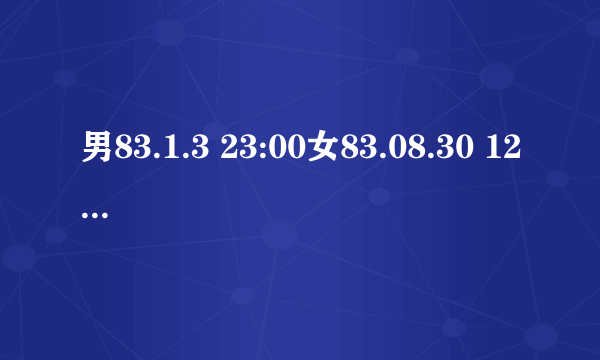 男83.1.3 23:00女83.08.30 12:50,求2012年婚嫁吉日！详解！