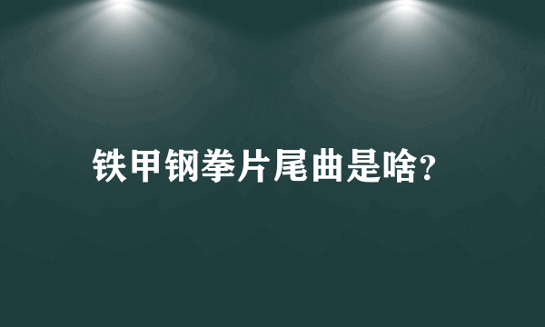 铁甲钢拳片尾曲是啥？