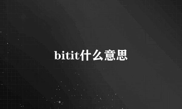 bitit什么意思