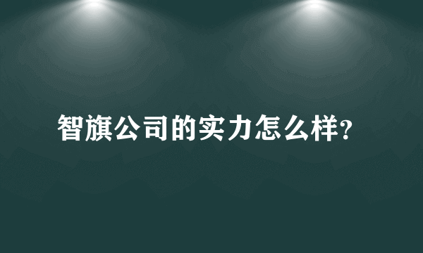 智旗公司的实力怎么样？