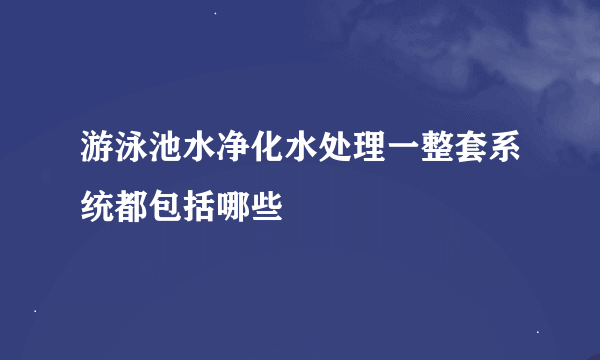 游泳池水净化水处理一整套系统都包括哪些