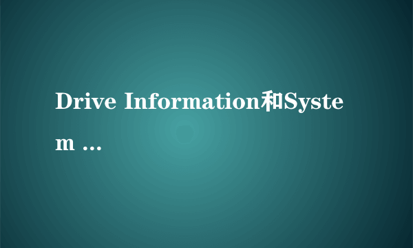 Drive Information和System Volume Information目录下的文件是什么文件?